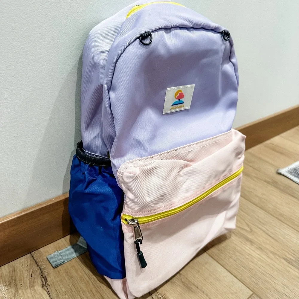 mibasies Kids Backpack Girls‎ lavender light pink navy blue and yellow